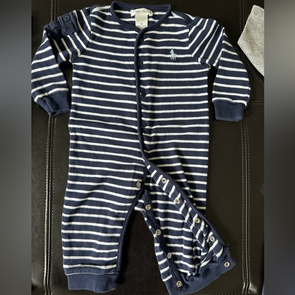 Baby Outfits - Ralph Lauren coverall, NFL Team Apparel onesies, Carter’s pants - Picture 2 of 9